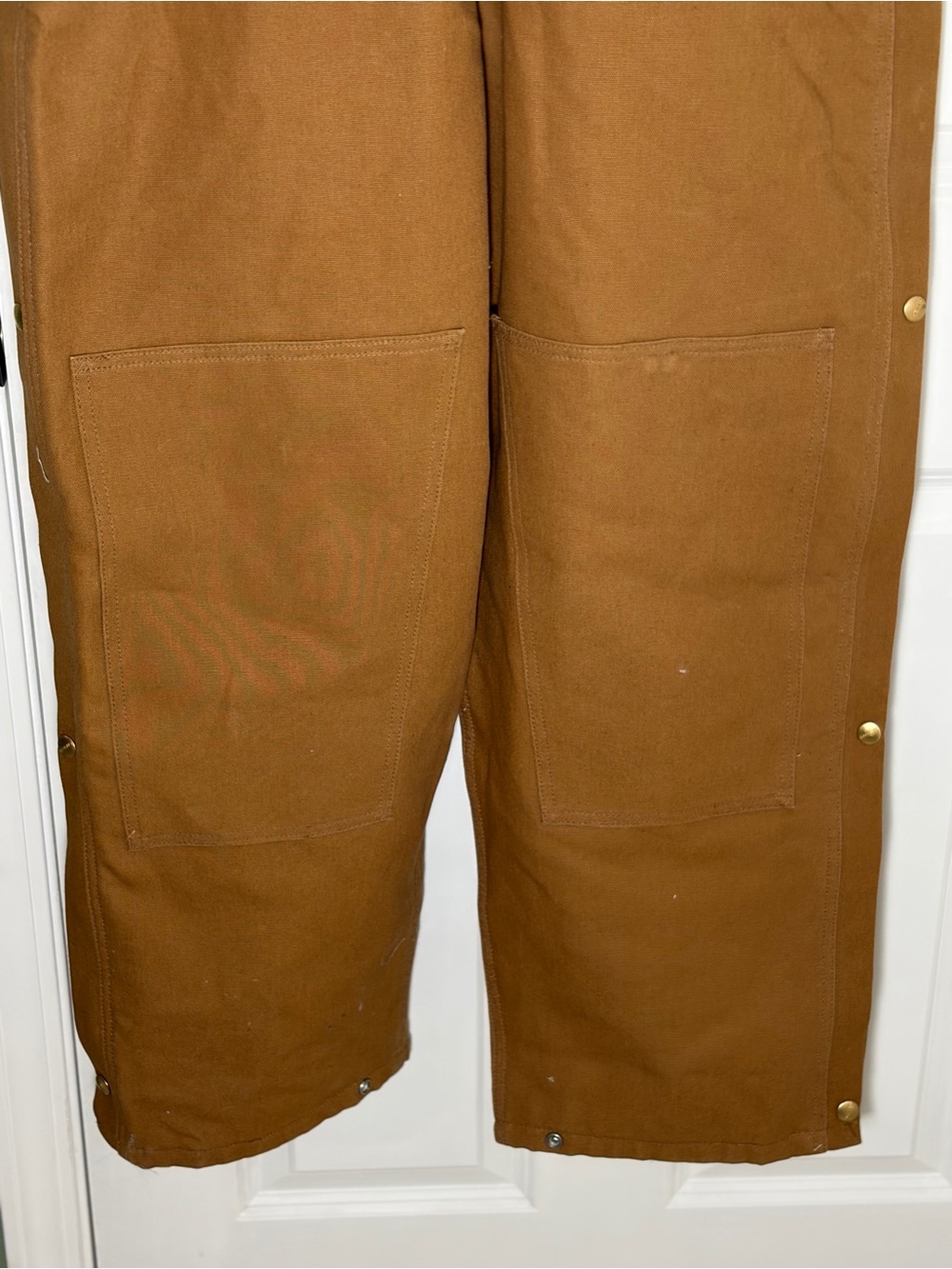 VTG Carhartt BQW226 Women’s 18 Petite Brown Quilt Lined Overalls USA Made - Picture 5 of 12